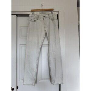 Todd Snyder Mens 34x34 Light Wash Stretch Slim Fit Selvedge Denim Straight Jeans